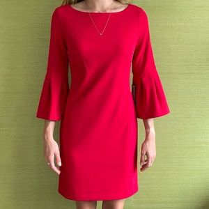 Ralph Lauren | Bell Sleeve Sheath Dress in Red
